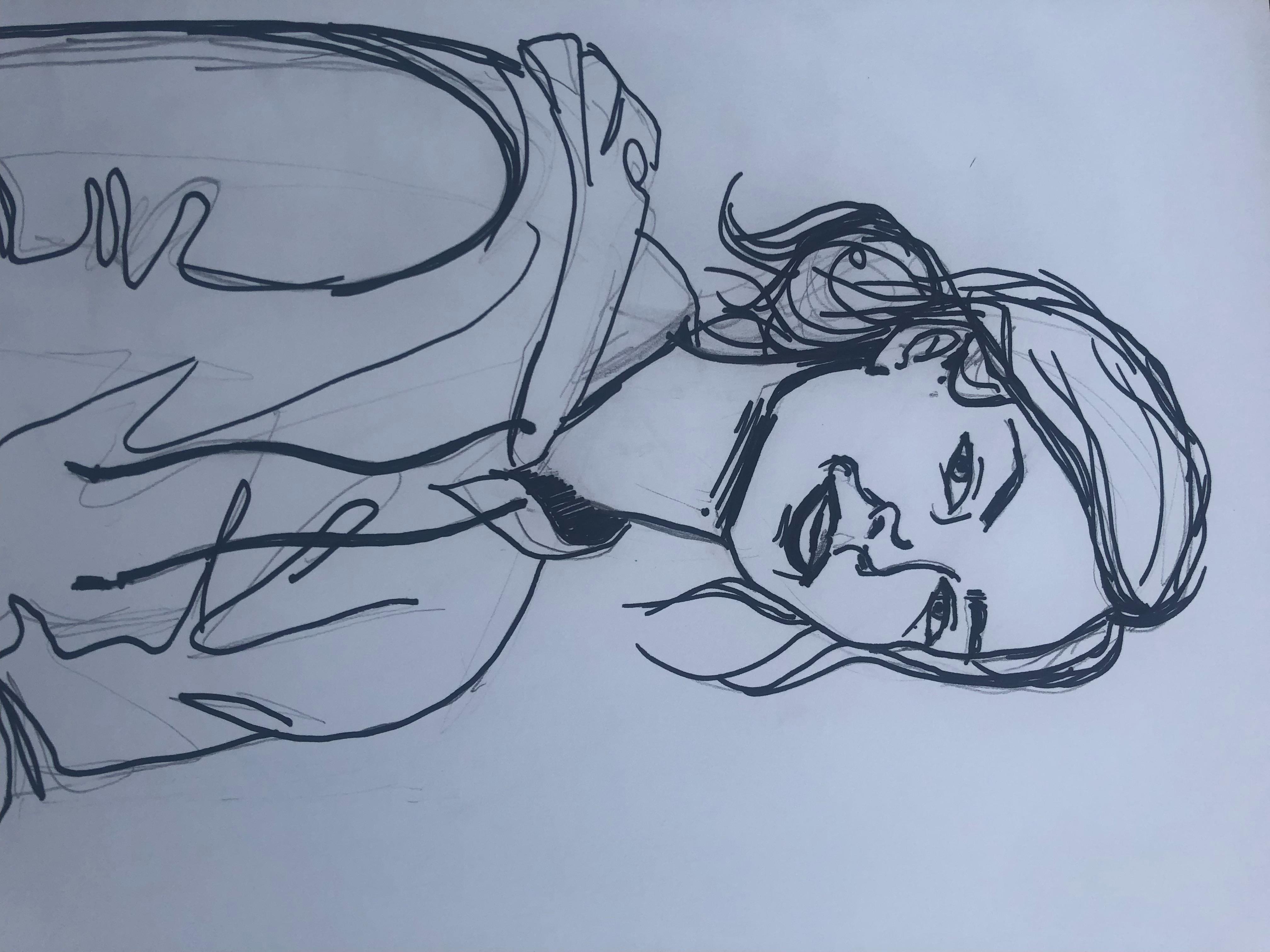 line drawing of a person